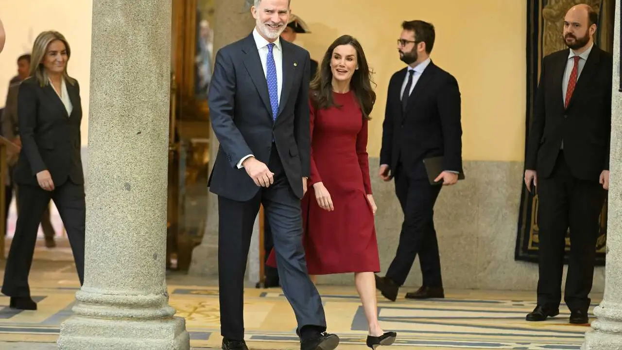 El rey Felipe VI y la reina Letizia llegan a la entrega de los Premios Nacionales del Deporte 2023 y 2024, a 11 de febrero de 2026, en Madrid (Espa&ntilde;a)