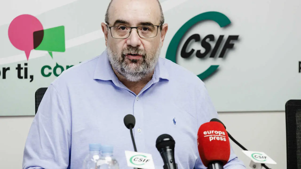 Archivo - El presidente de la Central Sindical Independiente y de Funcionarios (CSIF), Miguel Borra.