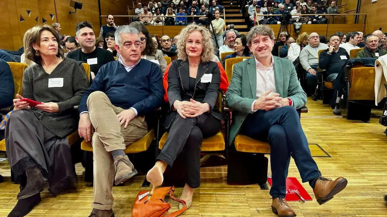 El secretario general del PSE-EE, Eneko Andueza, en el Comit&eacute; Nacional celebrado en Bilbao