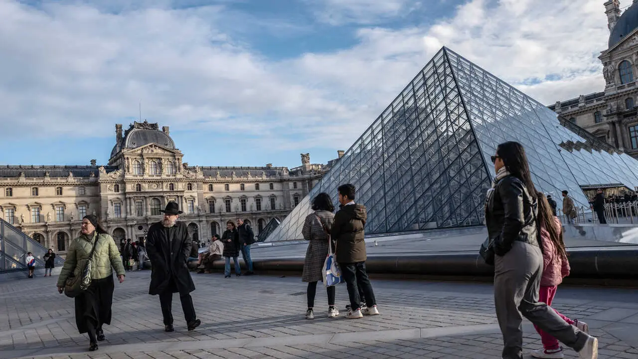 The Louvre Museum in Paris is open to the public, but the Apollo Gallery remains closed after several French crown jewels were stolen in early October in Paris, France.