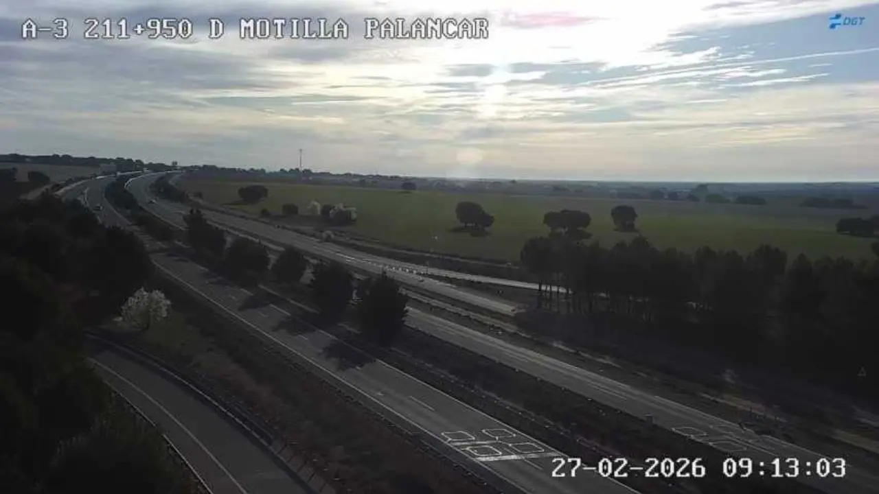 Imagen de la autov&iacute;a A-3 a su paso por la provincia de Cuenca.