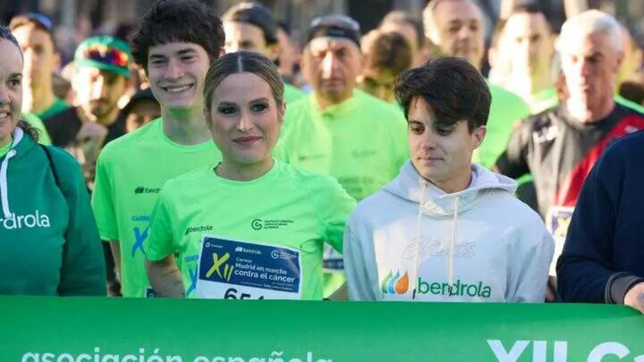 Verdeliss, junto a otros corredores, en la salida de una carrera en Madrid.