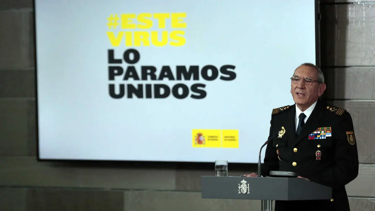 Archivo - El ex director adjunto operativo (DAO) de la Polic&iacute;a Jos&eacute; &Aacute;ngel Gonz&aacute;lez, durante una comparecencia para informar sobre los datos actualizados del coronavirus, en el Palacio de la Moncloa, en Madrid (Espa&ntilde;a), a 19 de marzo de 2020.
