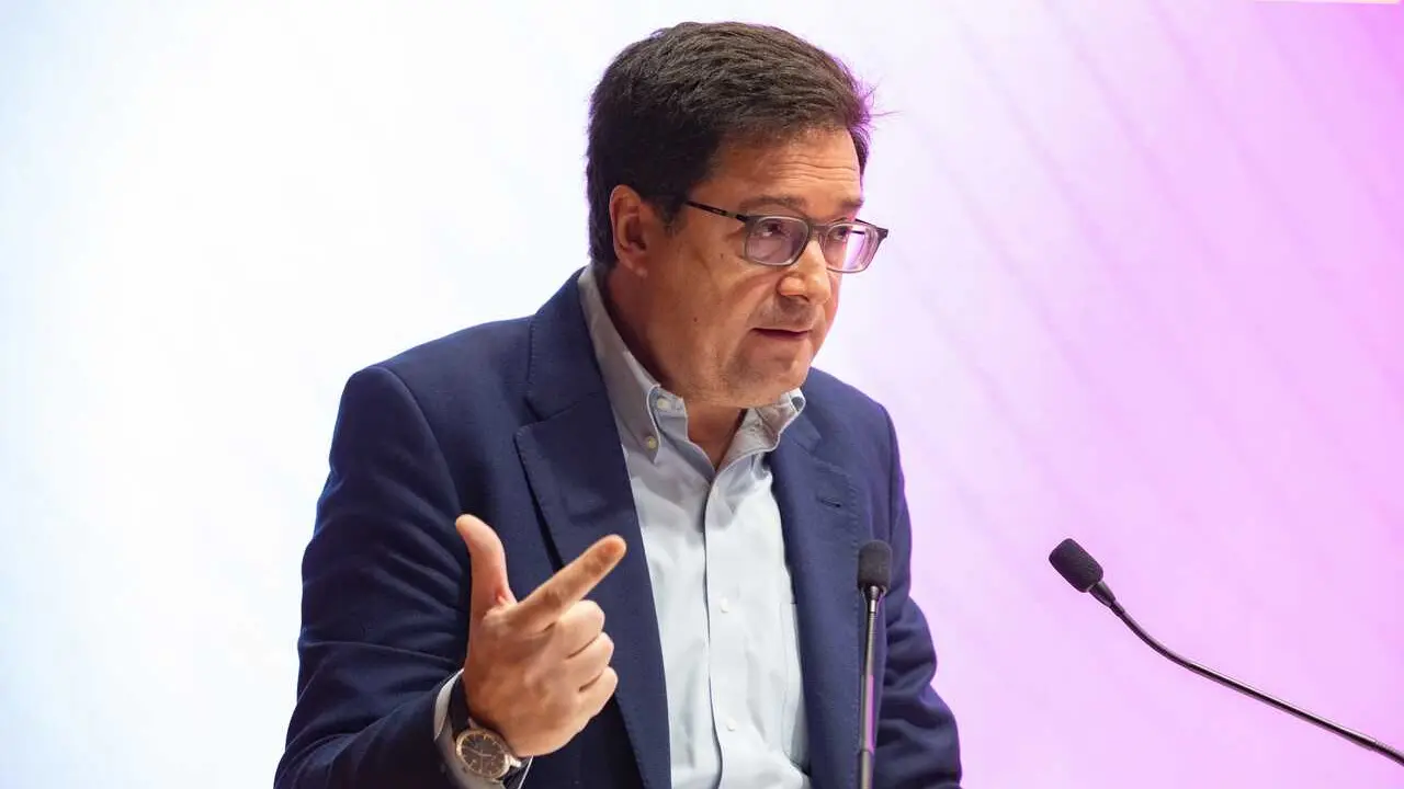 El ministro para la Transformaci&oacute;n Digital y de la Funci&oacute;n P&uacute;blica, &Oacute;scar L&oacute;pez, durante el acto &lsquo;Igualdad Digital Ya&rsquo;, en la sede del Ministerio para la Transformaci&oacute;n Digital y de la Funci&oacute;n P&uacute;blica, a 5 de marzo de 2026, en Madrid (Espa&ntilde;a).