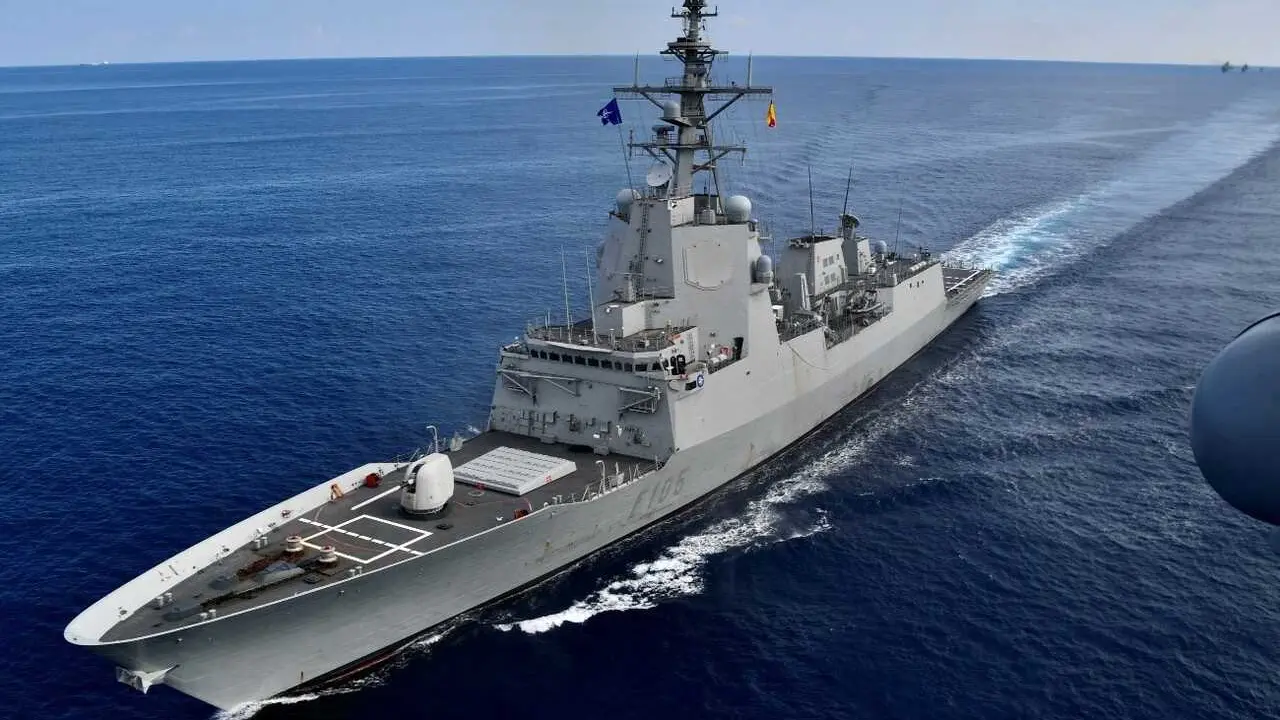 Archivo - La fragata 'Crist&oacute;bal Col&oacute;n', que participa en la actividad 'Eagle Eye'.