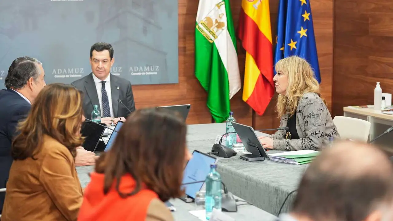 Imagen de 18 de febrero del Consejo de Gobierno celebrado en Adamuz (C&oacute;rdoba) al cumplir un mes del accidente ferroviario. 