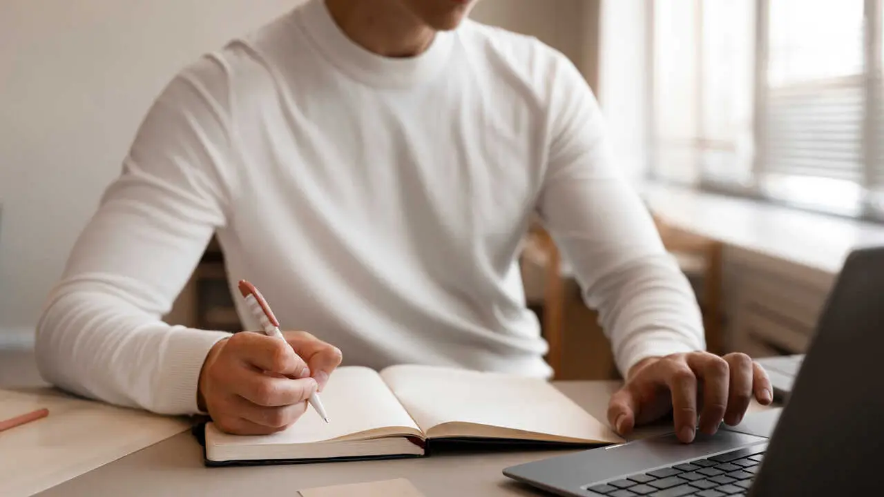 Archivo - Imagen de archivo de un joven estudiando