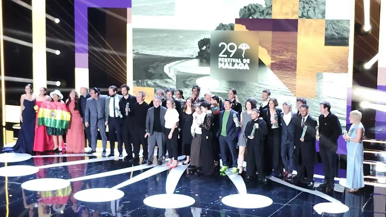 Un momento de la gala de clausura del 29 Festival de M&aacute;laga.