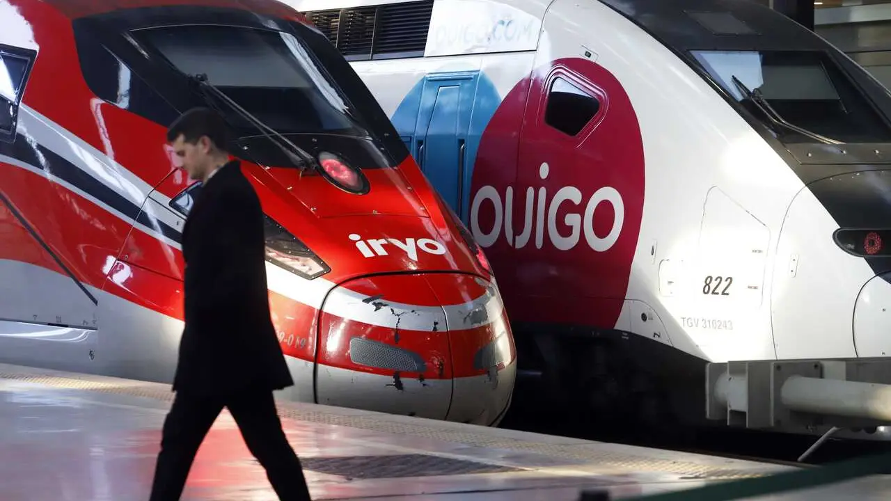 Archivo - El nuevo tren de alta velocidad Ouigo a su llegada a la estaci&oacute;n Mar&iacute;a Zambrano. A 15 de enero de 2025 en M&aacute;laga, Andaluc&iacute;a (Espa&ntilde;a).  