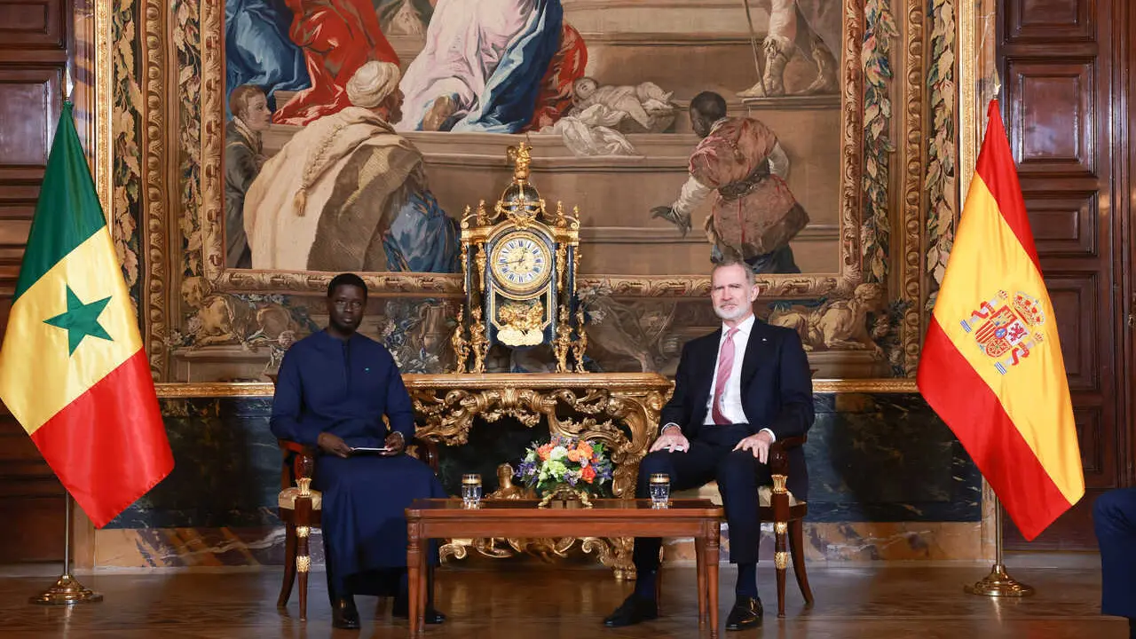 El Rey Felipe VI y el presidente de Senegal, Bassirou Diomaye Faye