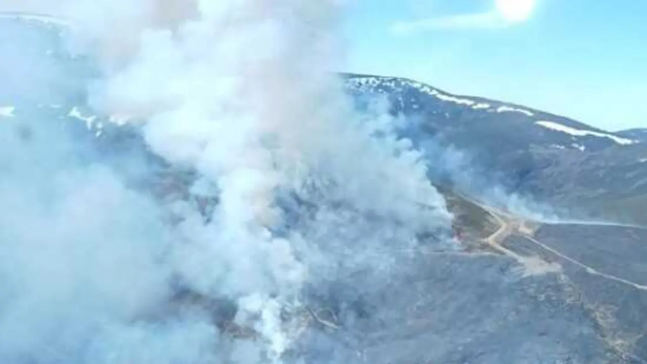 Declarado &iacute;ndice de gravedad 1 en un incendio forestal intencionado en Lomba (Le&oacute;n)