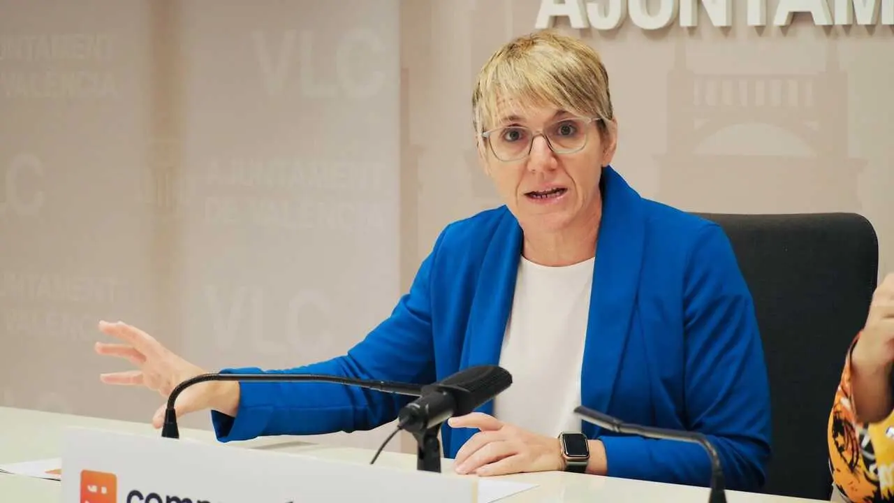 Archivo - La portavoz de Comprom&iacute;s en el Ayuntamiento de Val&egrave;ncia, Papi Robles, en una imagen reciente.