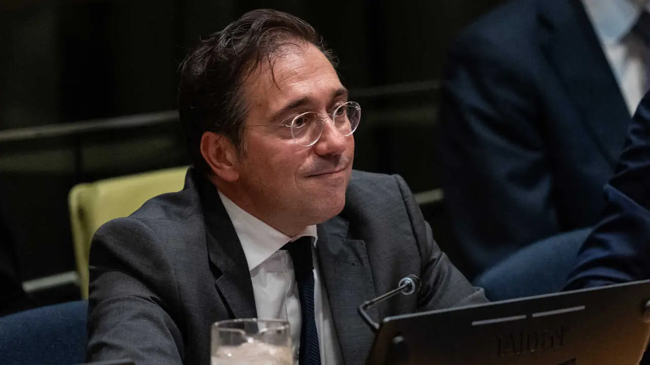Foreign Minister of Spain Jose Manuel Albares Bueno attends High-Level Ministerial Meeting in Support of the United Nations Relief and Works Agency for Palestine Refugees in the Near East at UN Headquarters in New York, NY on September 25, 2025 during 80th session of the General Assembly