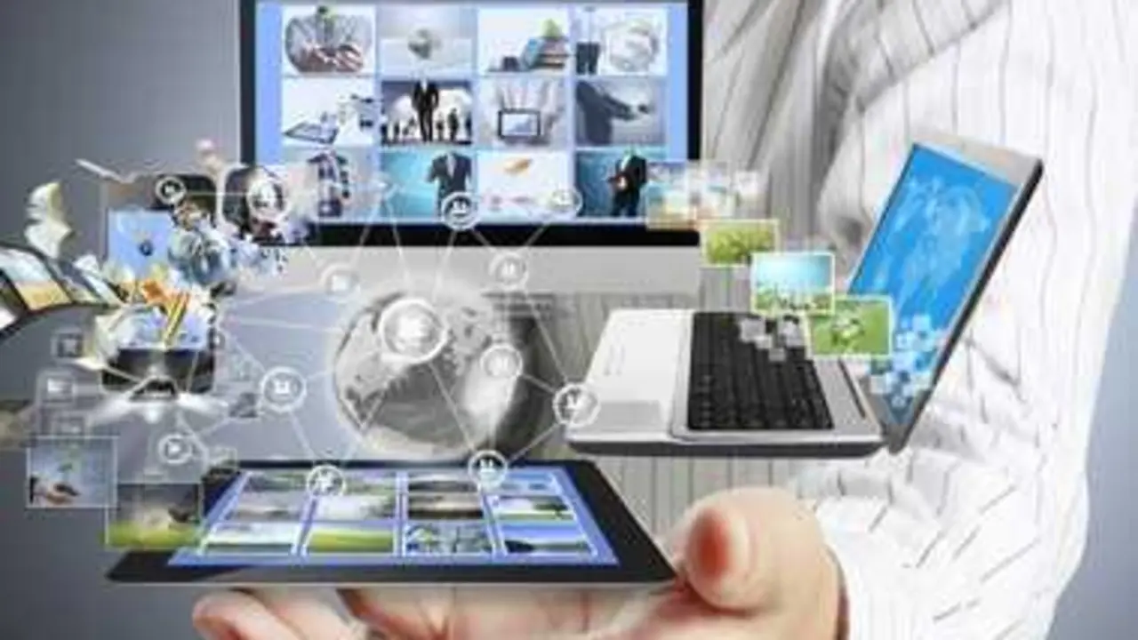 Technology in the hands of businessmen