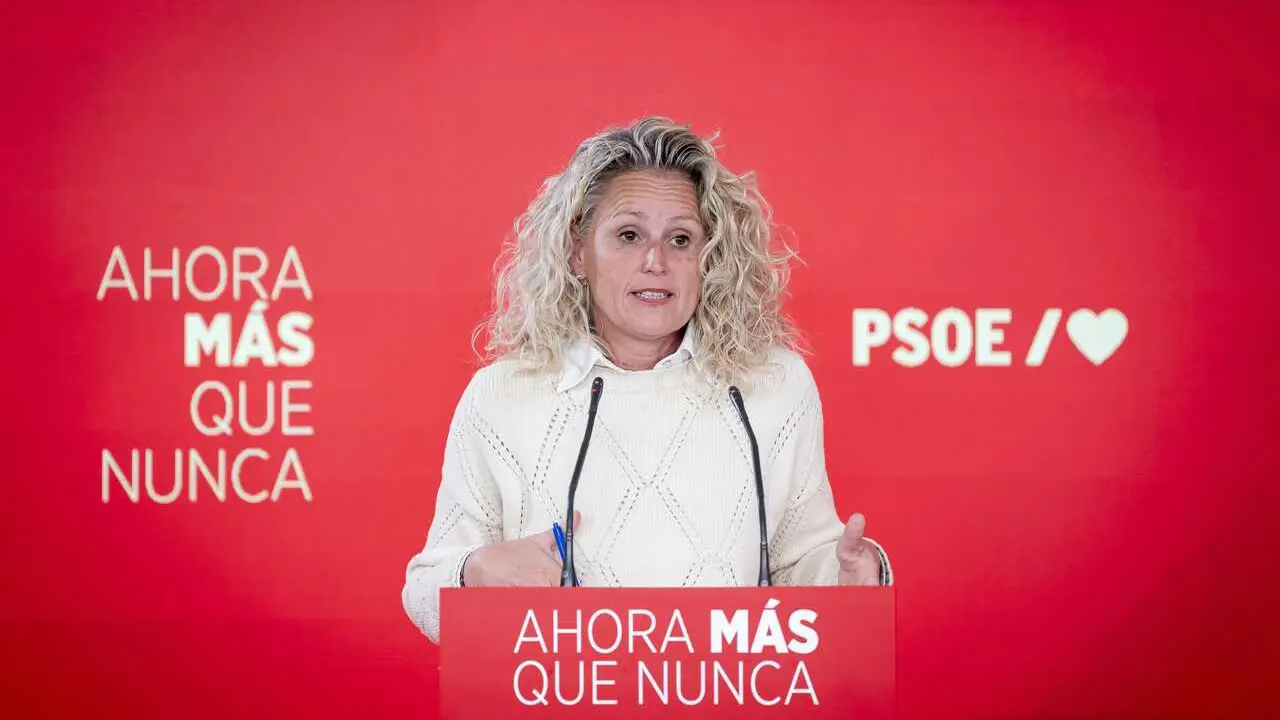 La portavoz de la Ejecutiva Federal del PSOE, Montse M&iacute;nguez, durante una rueda de prensa en la sede nacional del partido en Ferraz, a 16 de marzo de 2026, en Madrid (Espa&ntilde;a).
