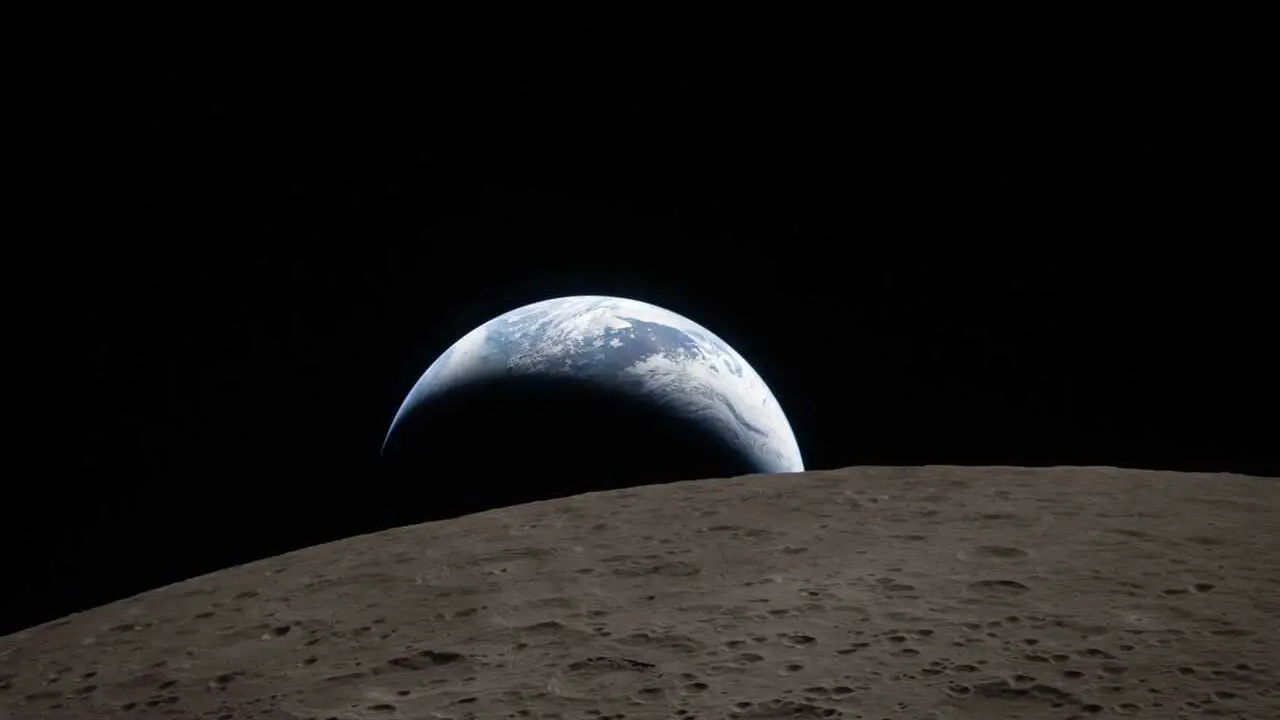 La NASA publica la primera foto de la Tierra desde la cara oculta de la Luna.