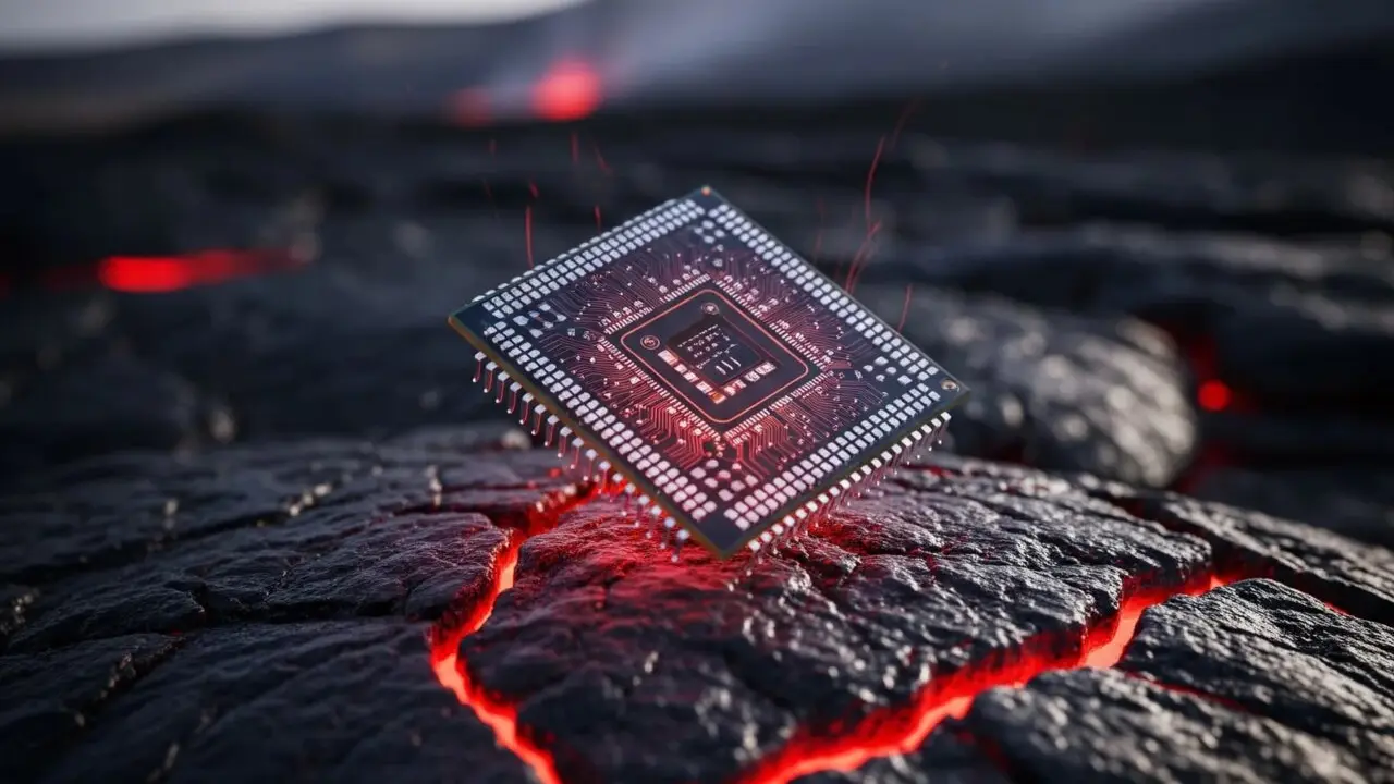 Un procesador en un mar de lava