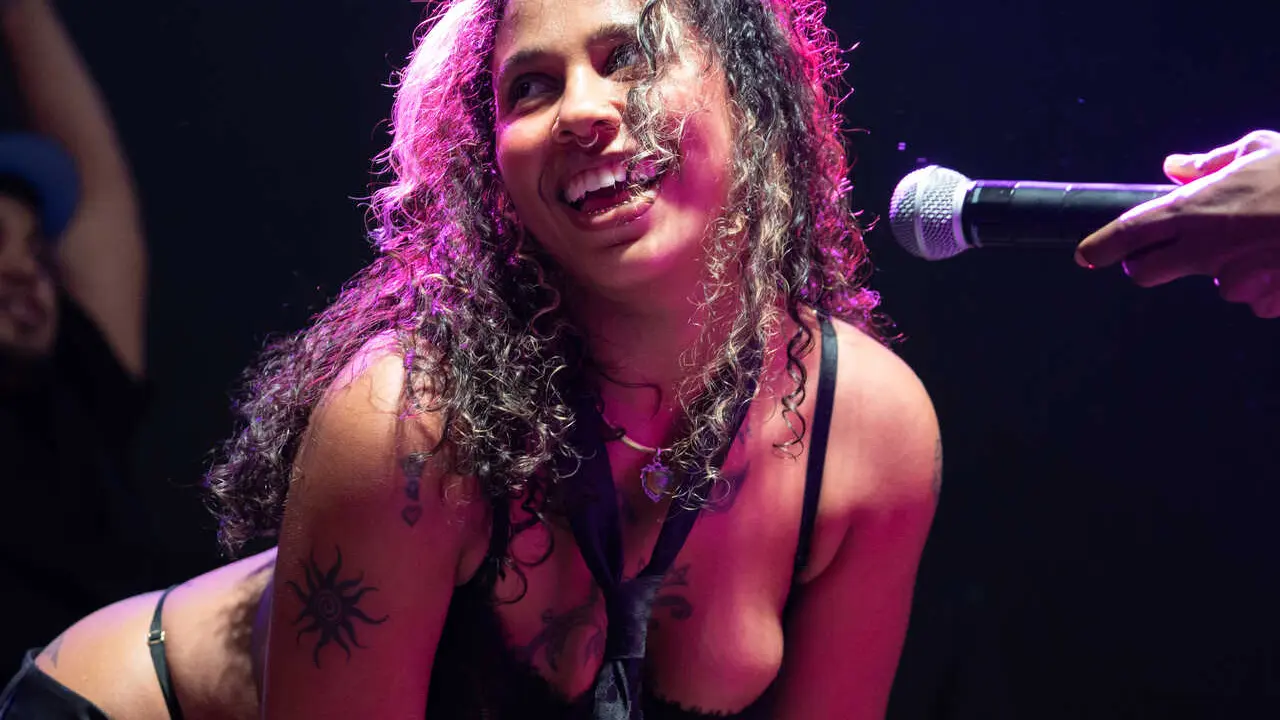 Archivo - La cantante Tokischa durante una actuaci&oacute;n por el MADO Madrid Orgullo 2023 