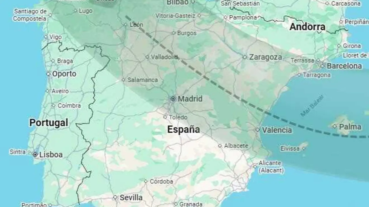 Eclipse solar en Espa&ntilde;a en agosto