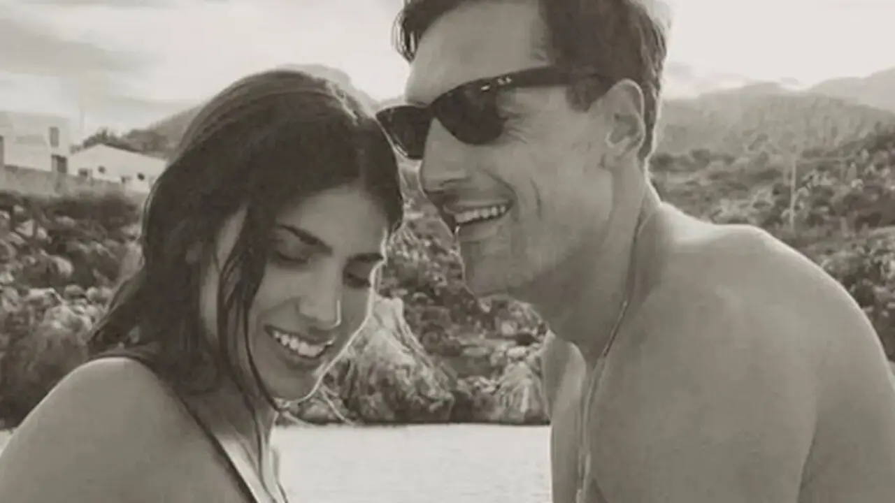 Elena Ferno junto a su fallecido novio