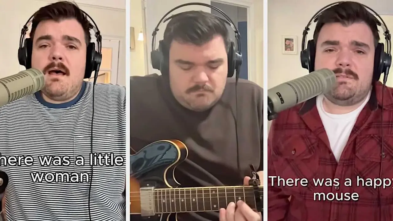 El profesor de m&uacute;sica cantando las historias de su hija