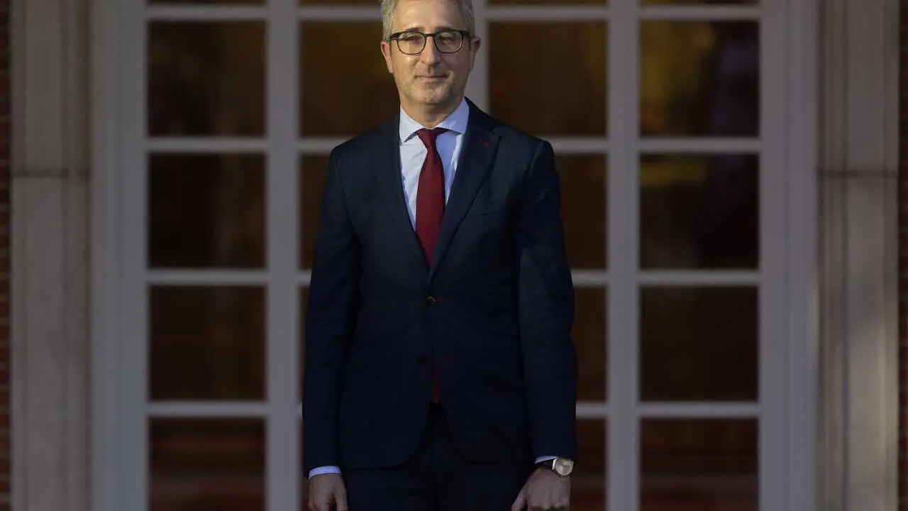 El ministro de Hacienda, Arcadi Espa&ntilde;a,  en el Palacio de La Moncloa.