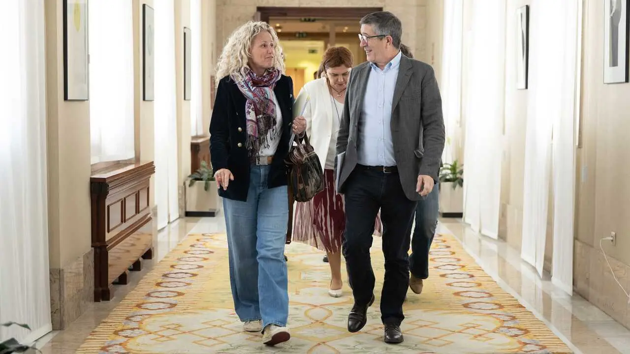 El portavoz del PSOE en el Congreso, Patxi L&oacute;pez, a su llegada a la Junta de Portavoces en el Congreso de los Diputados, a 14 de abril de 2026, en Madrid (Espa&ntilde;a).