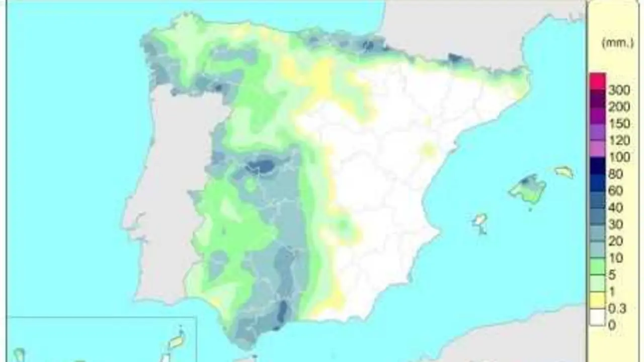 Espa&ntilde;a registra 519 l/m2 de lluvias acumuladas desde el 1 de octubre, un 24% m&aacute;s de lo habitual.