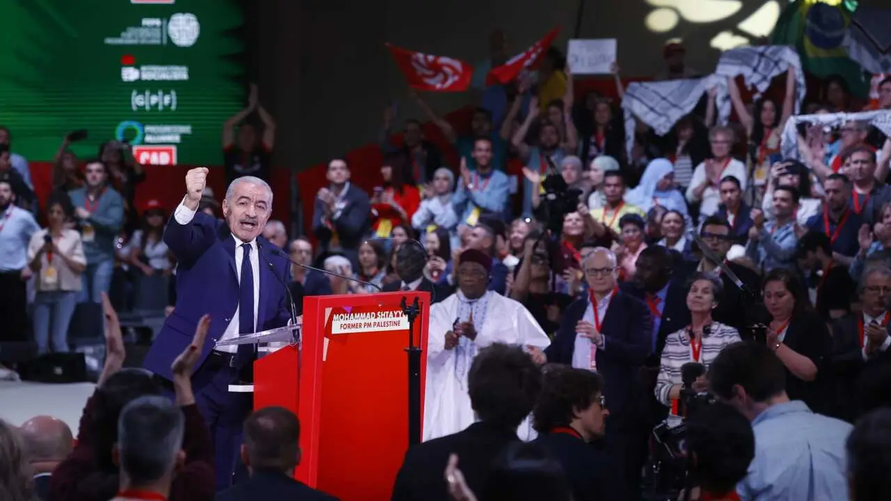 Shtayyeh en su intervenci&oacute;n en la segunda jornada del Global Progressive Mobilisation (GPM)