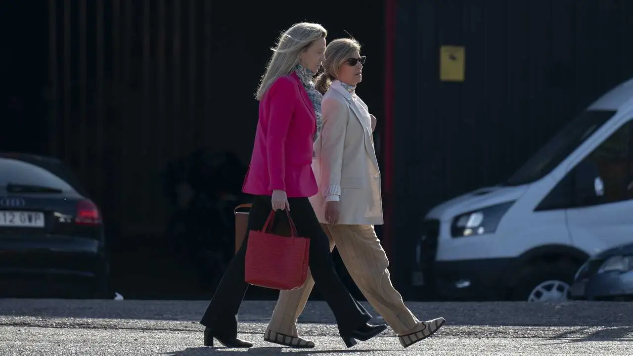 La mujer del extesorero del PP Luis B&aacute;rcenas, Rosalia Iglesias Villar (d), a su llegada a la Audiencia Nacional, a 20 de abril de 2026, en San Fernando, Madrid (Espa&ntilde;a).