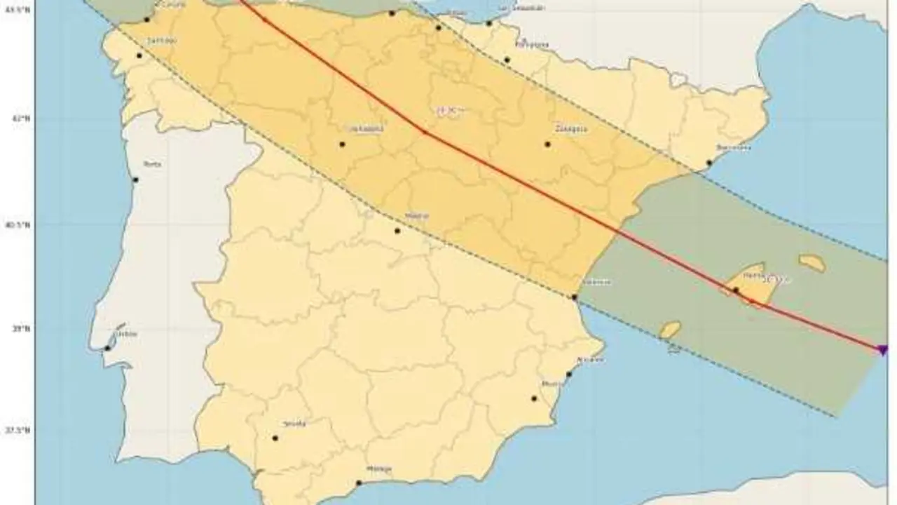 La zona del eclipse total recorrer&aacute; el norte, centro y este del pa&iacute;s.