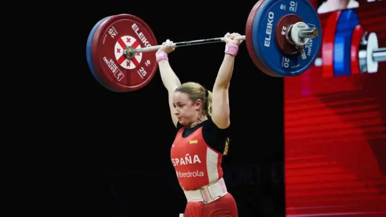 Mar&iacute;a Olalla en el Campeonato Europeo de Halterofilia
