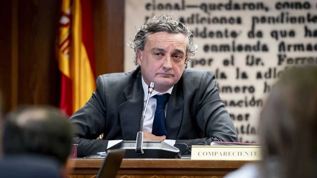 El Director de la Asesor&iacute;a Jur&iacute;dica de Globalia en el momento del rescate de Air Europa, Ramiro Campos Gallego, durante una comparecencia ante la Comisi&oacute;n del Senado sobre la SEPI.