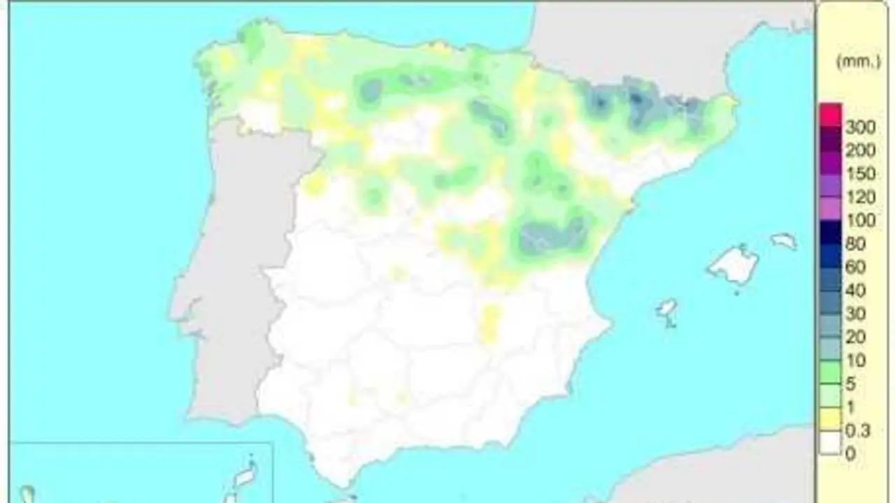 Espa&ntilde;a acumula 532 l/m2 de lluvias acumuladas desde el 1 de octubre de 2025, un 19% m&aacute;s que lo habitual.