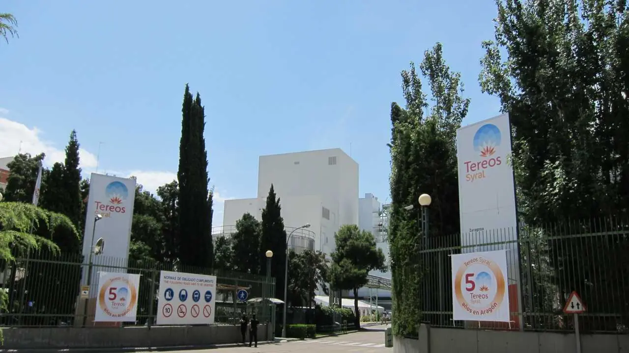 Archivo - F&aacute;brica de la empresa Tereos Syral en Zaragoza