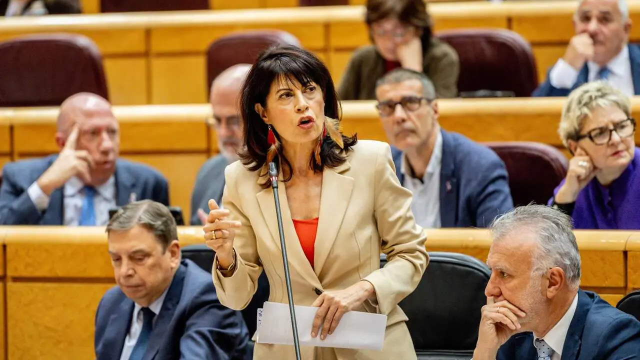 Archivo - La ministra de Igualdad, Ana Redondo, interviene durante una sesi&oacute;n de control al Gobierno en el Senado, a 3 de marzo de 2026, en Madrid (Espa&ntilde;a). 