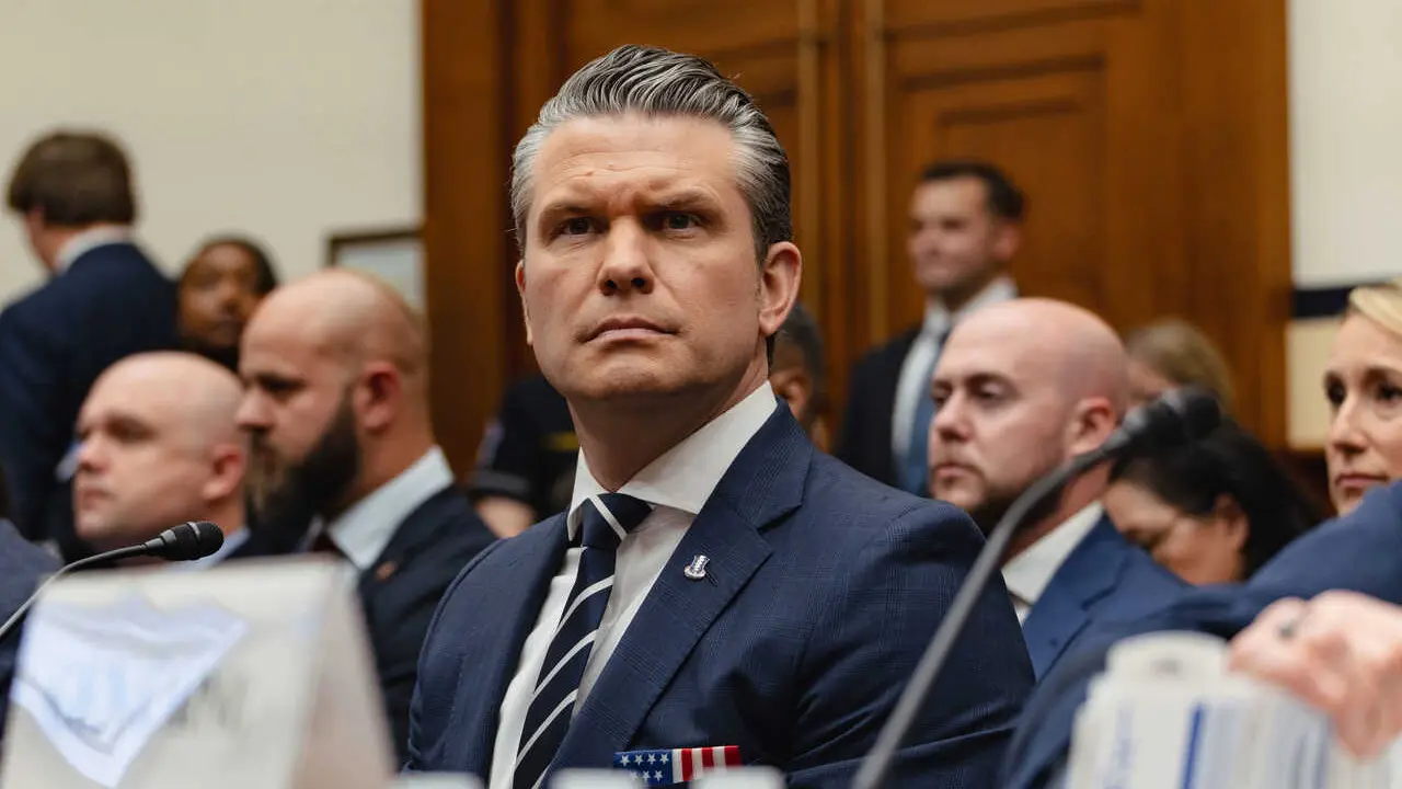 Defense Secretary&nbsp;Pete Hegseth&nbsp;testifies before lawmakers during an Armed Services Committee Hearing on the President Trump&rsquo;s 2027 defense budget request in Washington, D.C. on April 29, 2026.