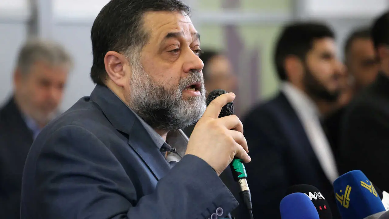 Archivo - Osama Hamdan, un alto cargo del brazo pol&iacute;tico del Movimiento de Resistencia Isl&aacute;mica (Ham&aacute;s), durante un acto en febrero de 2024 en la capital de Ir&aacute;n, Teher&aacute;n (archivo)