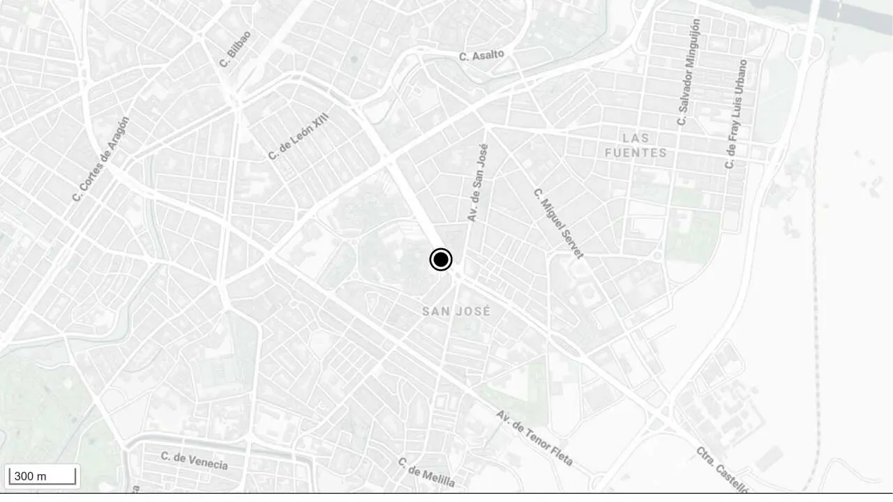 Ubicaci&oacute;n de la calle Illueca, en Zaragoza.