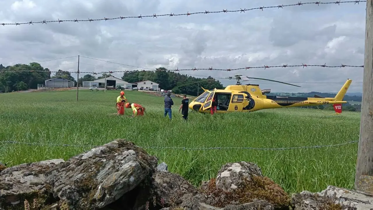 El helic&oacute;ptero que particip&oacute; en el operativo