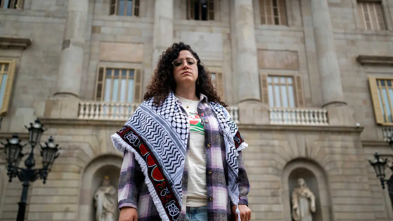 La mujer del activista espa&ntilde;ol-palestino Saif Abukeshek, Sally Issa.