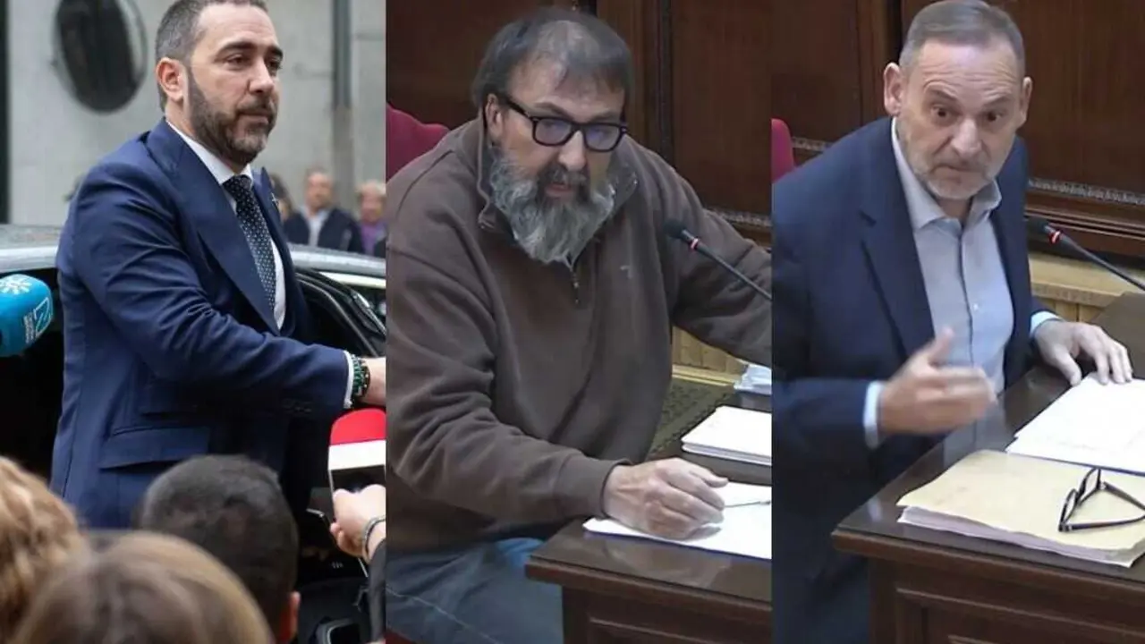 El empresario V&iacute;ctor Aldama, el exasesor Koldo Garc&iacute;a y el exministro Jos&eacute; Luis &Aacute;balos (de izquierda a derecha de la imagen)
