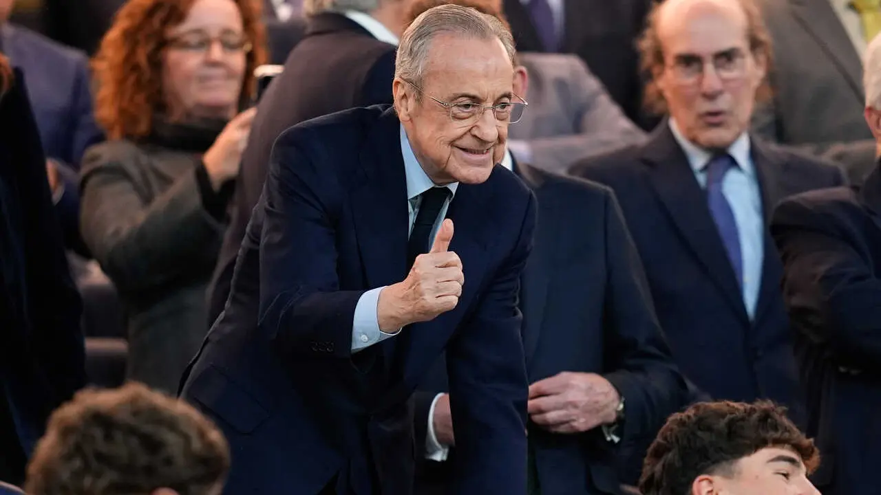 Archivo - Florentino Perez, President of Real Madrid is seen during the Spanish League, LaLiga EA Sports, football match played between Real Madrid and Getafe CF at Bernabeu stadium on March 02, 2026, in Madrid, Spain.