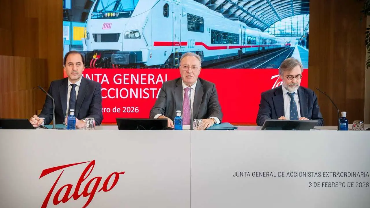 Archivo - El presidente de Talgo, Jos&eacute; Antonio Jainaga, en una Junta de Accionistas celebrada en Vitoria en febrero de 2026.