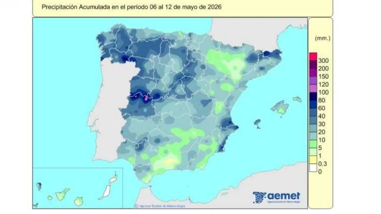 Mapa de precipitaciones.