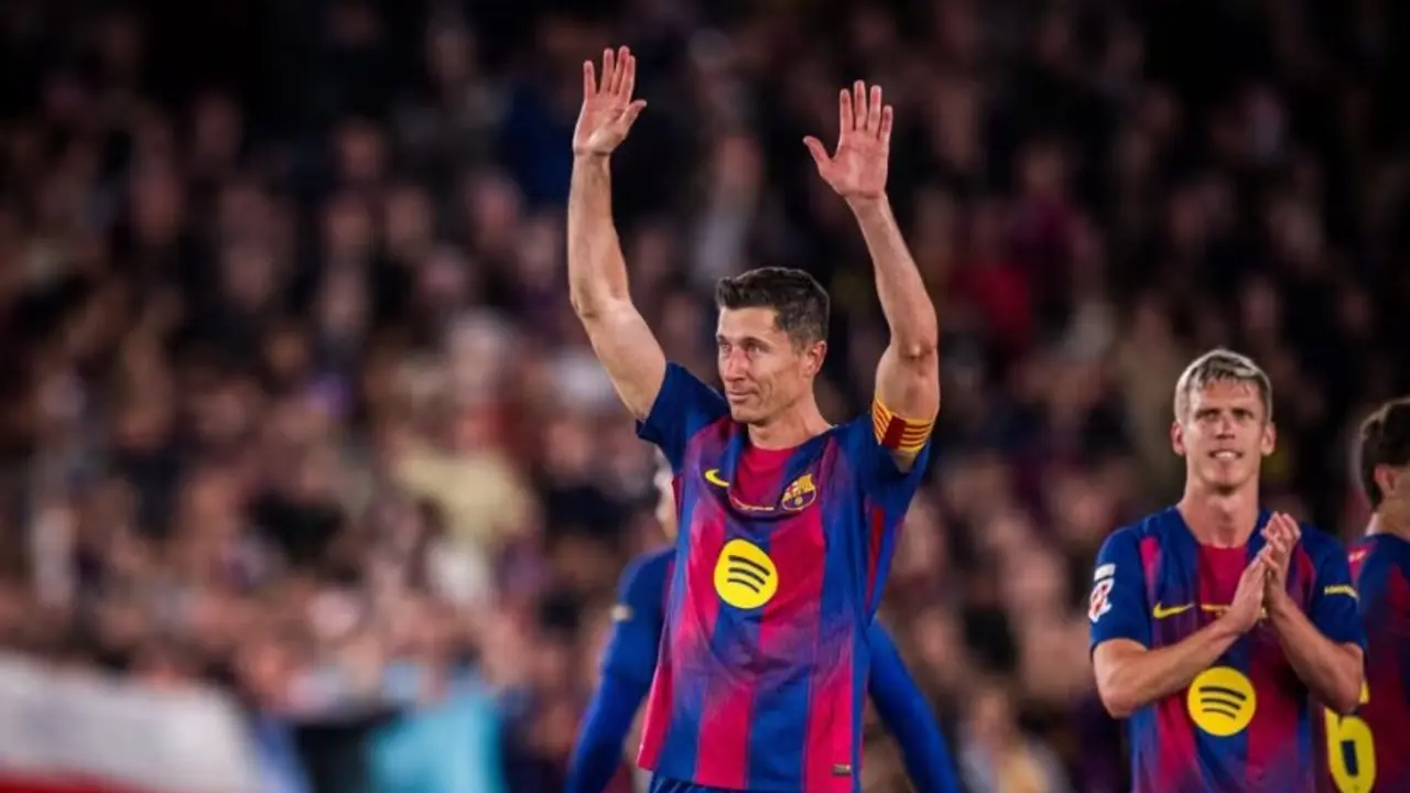 Lewandoski despidi&eacute;ndose del Bar&ccedil;a