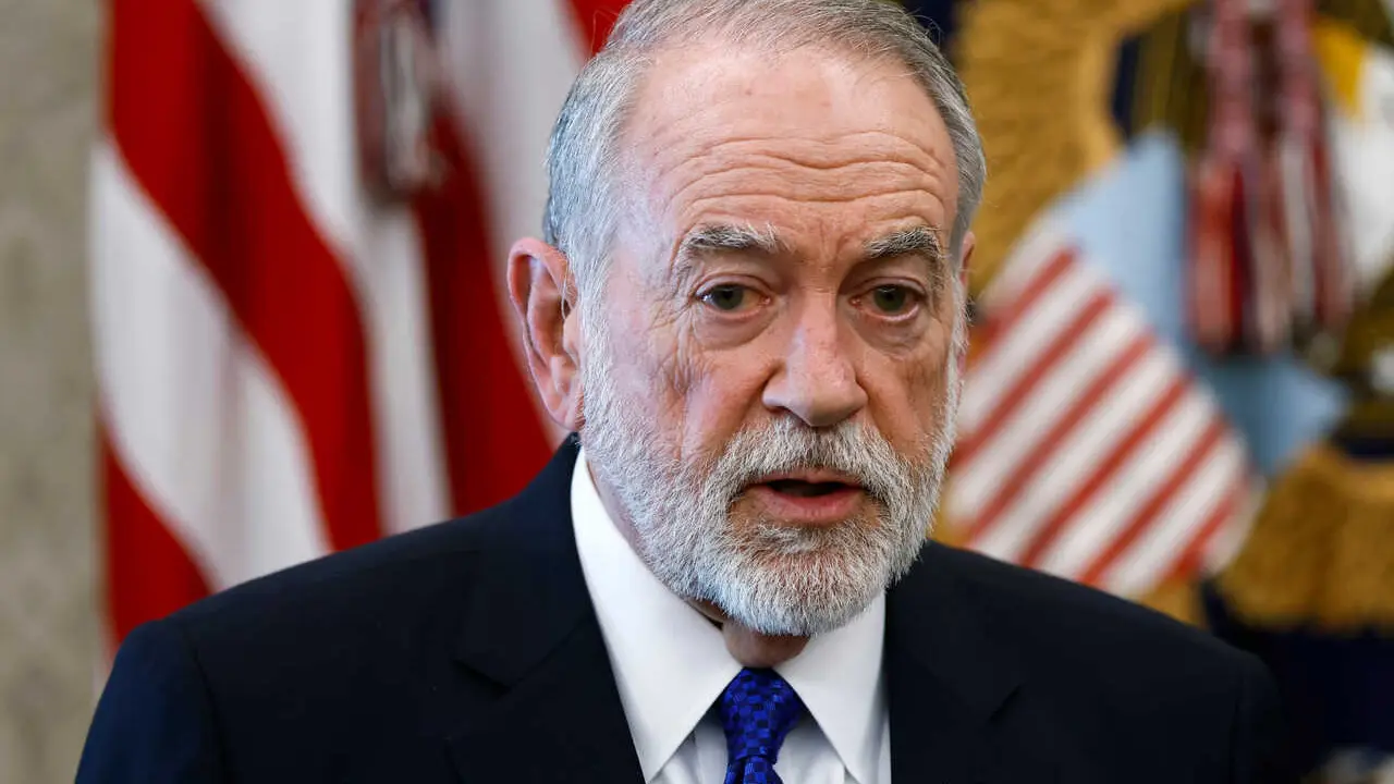 El embajador de Estados Unidos en Israel, Mike Huckabee, durante un acto en abril de 2026 (archivo)