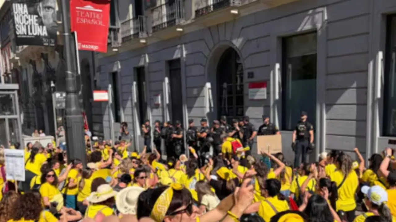 Manifestaci&oacute;n de educaddoras en Madrid