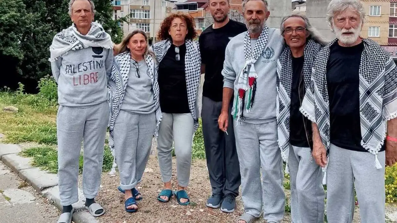 Delegaci&oacute;n gallega de la Global Summud Flotilla en Estambul, a 22 de mayo de 2026.