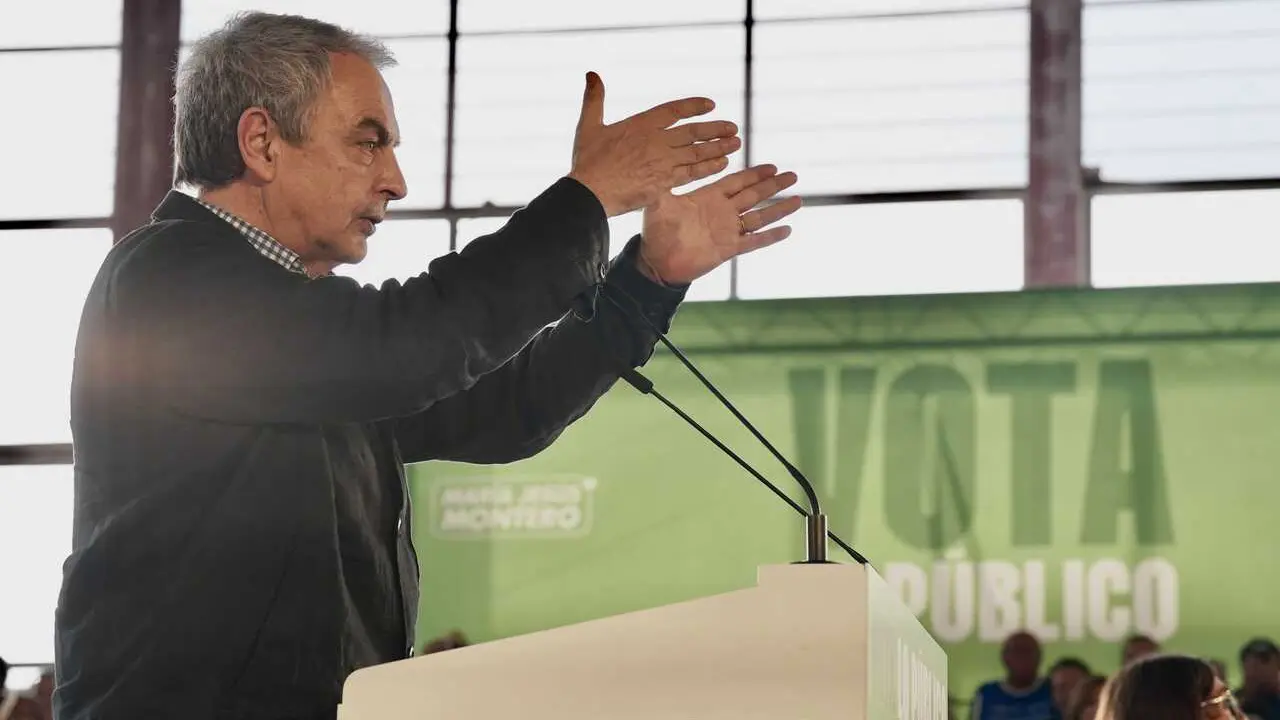 El expresidente del Gobierno Jos&eacute; Luis Rodr&iacute;guez Zapatero interviene en un acto de campa&ntilde;a en C&aacute;rtama (M&aacute;laga), a 1 de mayo de 2026 en C&aacute;rtama, M&aacute;laga (Andaluc&iacute;a, Espa&ntilde;a).